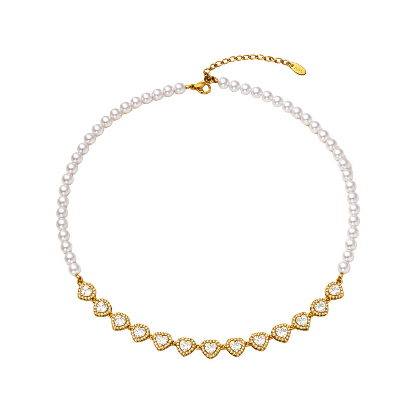 Halskette Tallin Heart Pearl