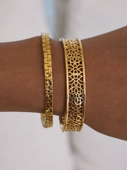 Gold Filigree Bangle Armreif