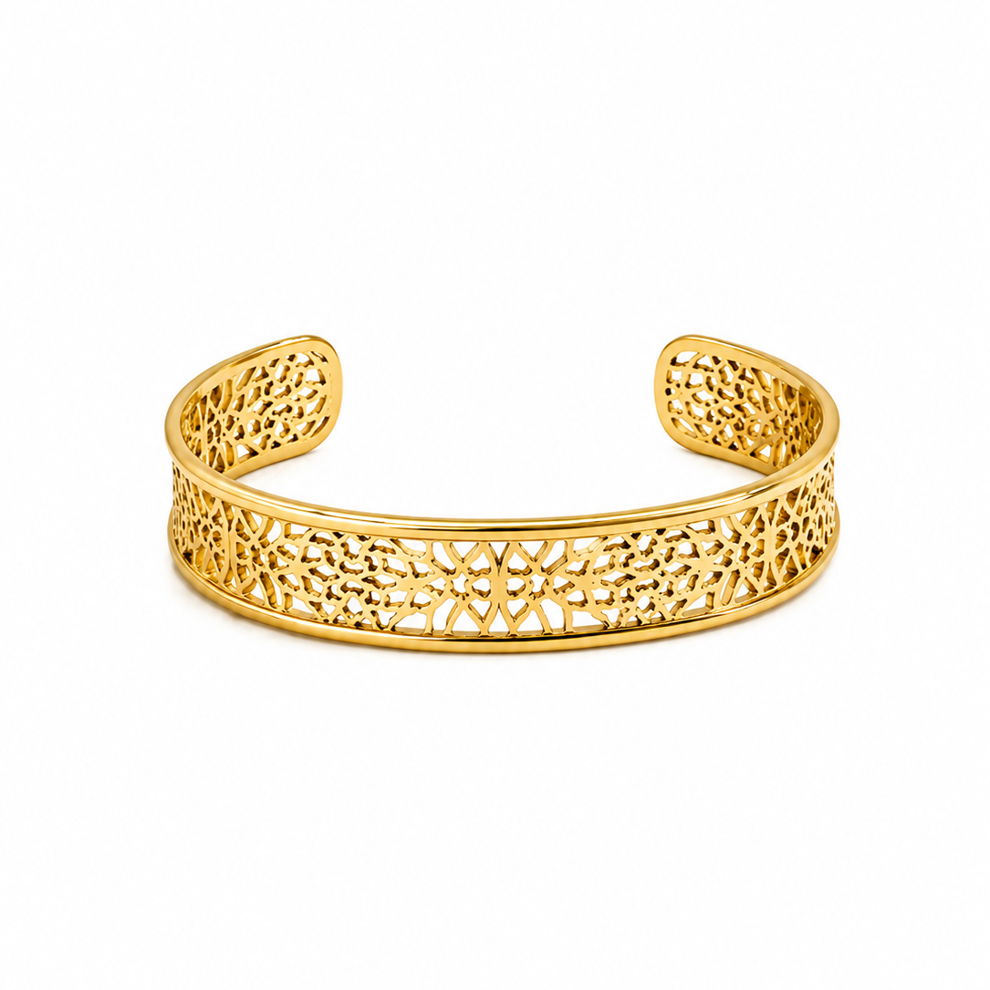 Gold Filigree Bangle Armreif