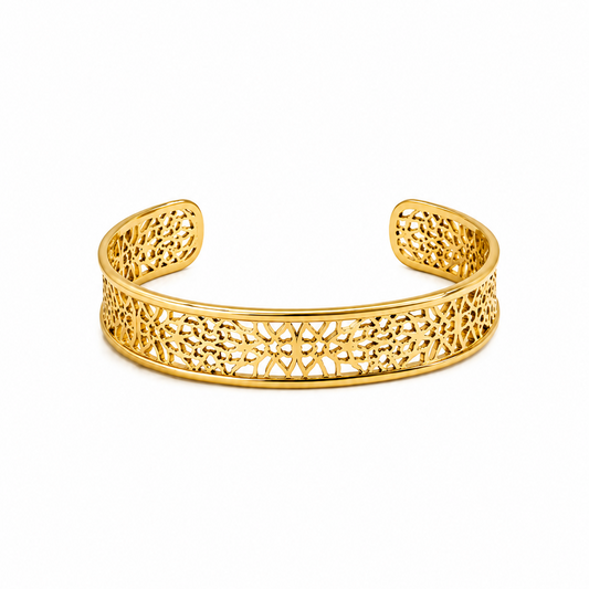 Gold Filigree Bangle Armreif