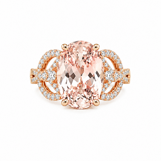 Morganit Oval Cocktailring